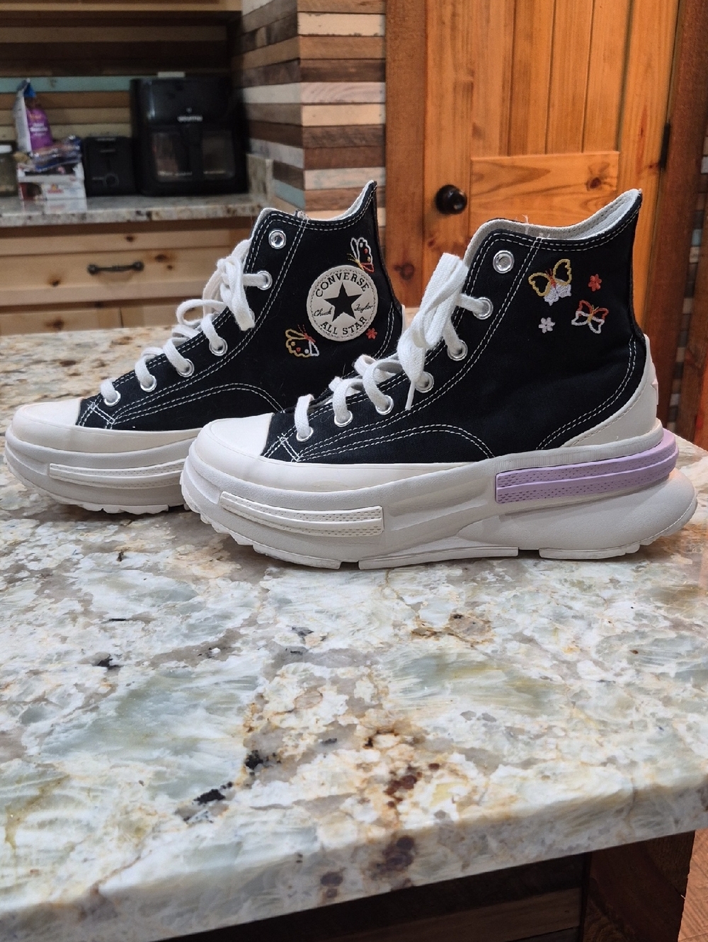 Converse Run Star Legacy CX Butterfly Wings High Top Shoes Size 8.5 Women's